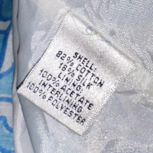 Lilly Pulitzer Strapless Blue and White Silk blend Dress 10 formal wedding - Picture 7 of 13